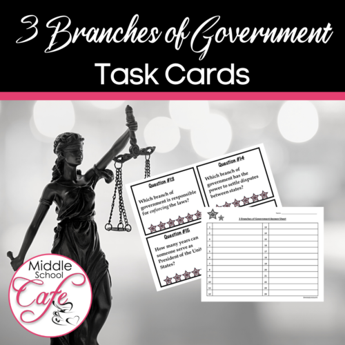 3 Branches of US Government Task Cards's featured image