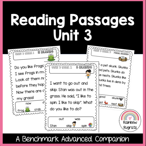 Benchmark Advance Unit 3 Fluency Passages First Grade's featured image
