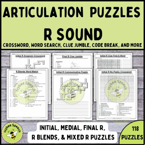 Articulation R Activities Puzzles for Older Students's featured image