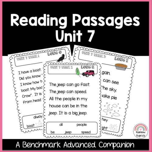 Benchmark Advance Unit 7 Fluency Passages | First Grade's featured image