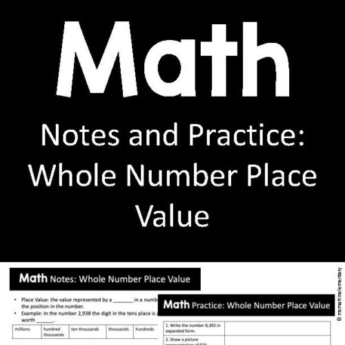 Math Notes and Practice: Whole Number Place Value's featured image