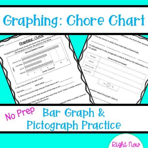 Graphing: Chores, bar graph and pictograph practice, graphing worksheet's featured image