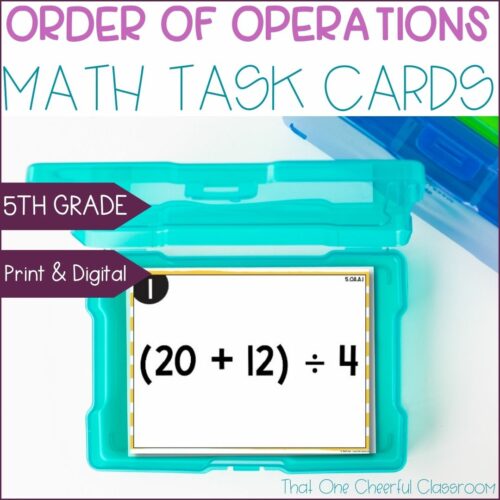 5th Grade Order of Operations Math Task Cards's featured image