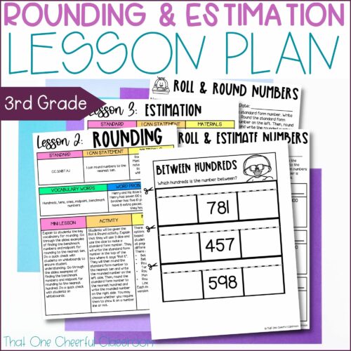 3rd Grade Rounding & Estimation Lesson Plans, Interactive Notebook & Activities's featured image