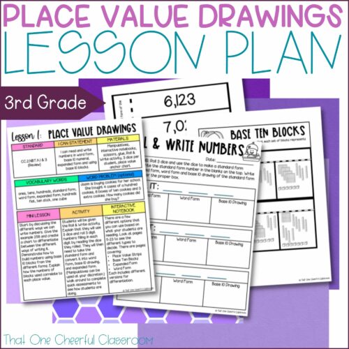 3rd Grade Place Value Drawings Lesson Plan, Interactive Notebook & Activities's featured image