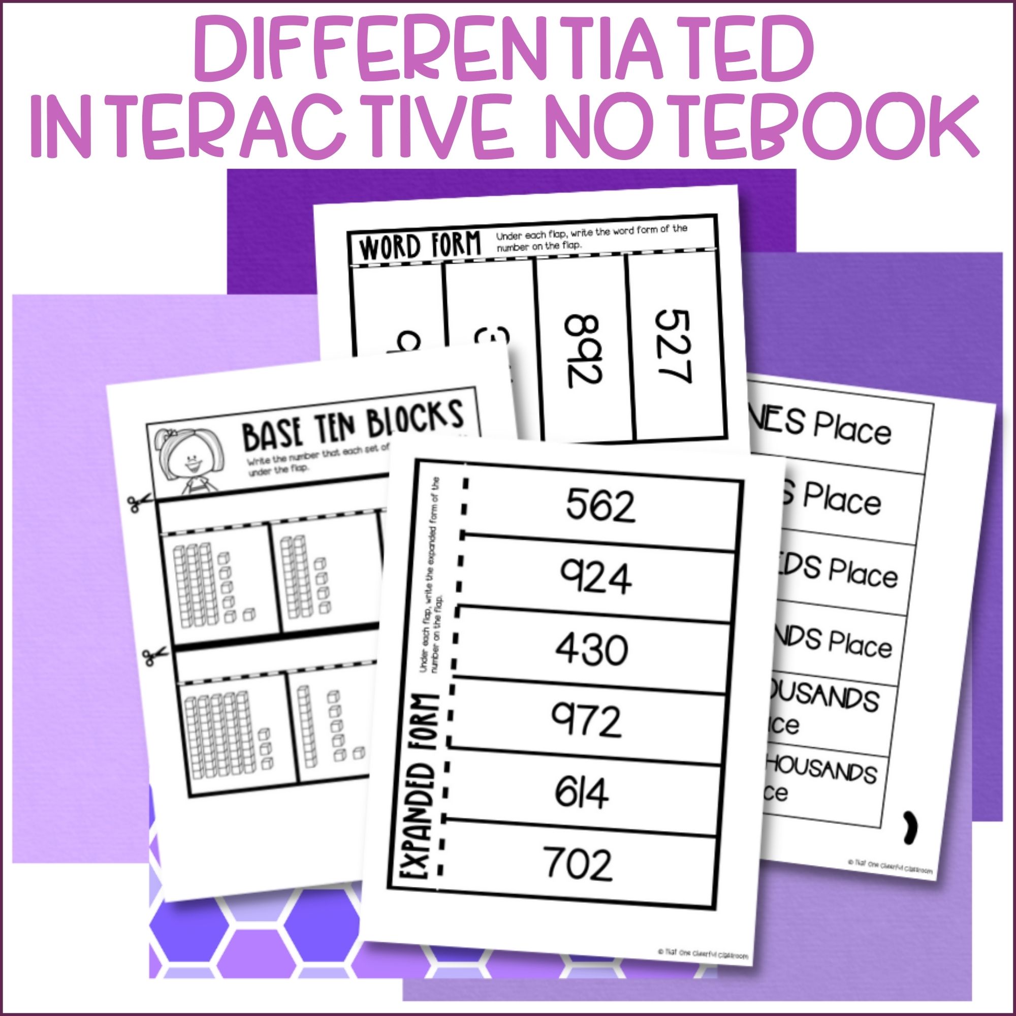 3rd Grade Place Value Drawings Lesson Plan, Interactive Notebook