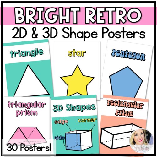 2d and 3d Shape Posters Retro's featured image