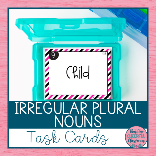 3rd Grade Irregular Plural Nouns Grammar Task Cards's featured image