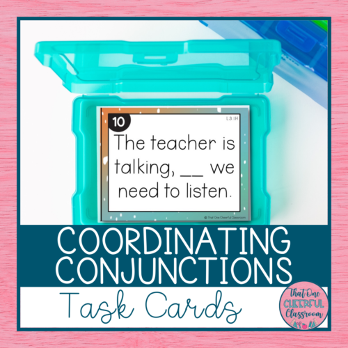 3rd Grade Coordinating Conjunctions Grammar Task Cards's featured image