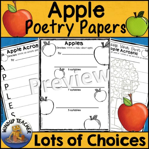Apple Poetry Activity Sheets's featured image
