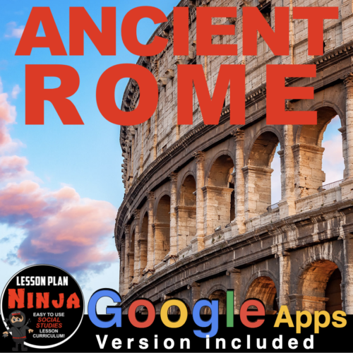 Ancient Rome Unit: PowerPoints, Worksheets, Plans, Guided Notes + Google Apps's featured image