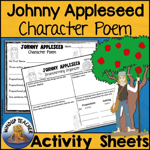 Johnny Appleseed Character Poem Activity for Poetry Unit or Center's featured image