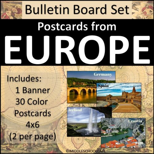 Europe Bulletin Board Set - Postcards's featured image
