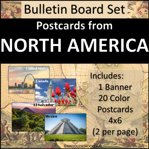 North America Bulletin Board Set - Postcards's featured image
