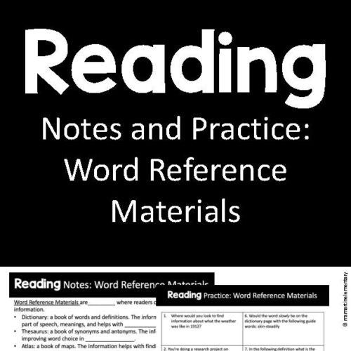Reading Notes and Practice: Word Reference Materials's featured image