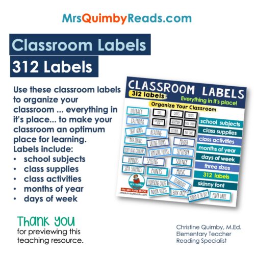 Classroom Labels | Classroom Organization | Primary Grades's featured image