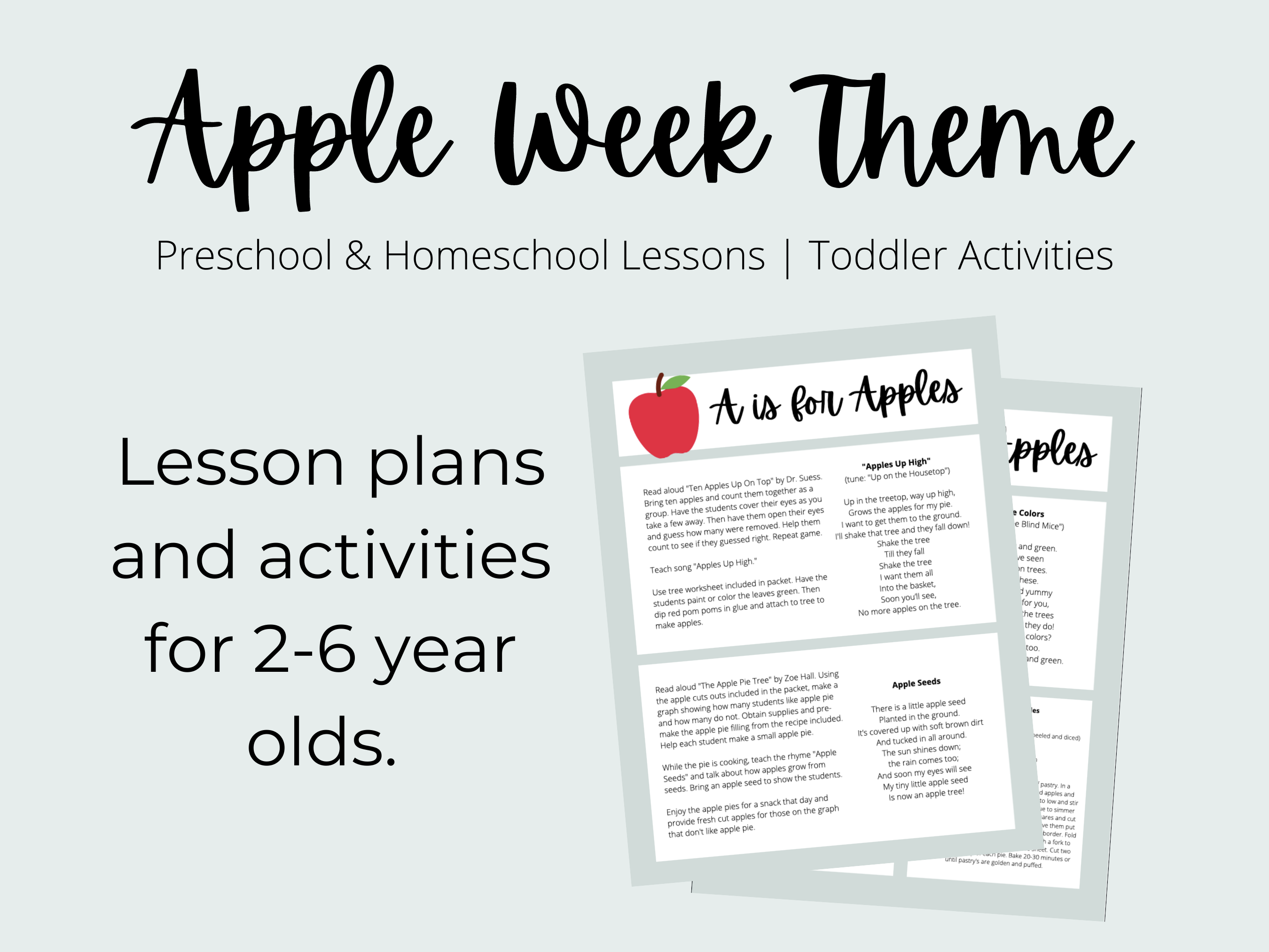 APPLE Themed Lesson Plans for Speech Therapy: Elementary (K-5th