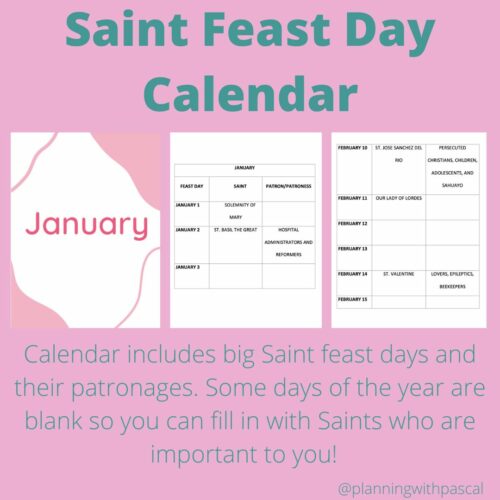 Saint Feast Day Calendar- Major Saints and Patronages's featured image