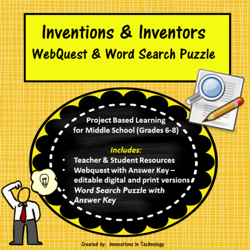 Inventors & Inventions WebQuest & Word Search Puzzle's featured image