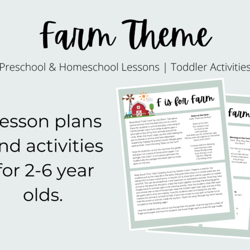 Farm Theme Preschool Curriculum Printable | Homeschool Lesson Plan Printable | For Preschool Teachers, Homeschooling & Stay-At-Home Moms's featured image