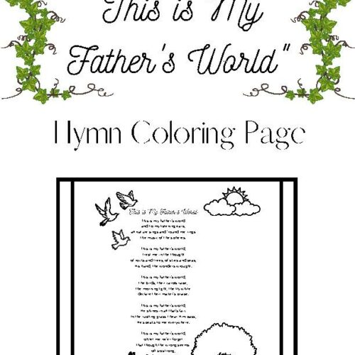 Hymn Coloring Sheet - This is My Father's World's featured image