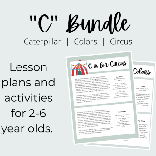 C Theme Preschool Curriculum Bundle | Homeschool Lesson Plan Bundle | For Preschool Teachers, Homeschooling & Stay-At-Home Moms's featured image
