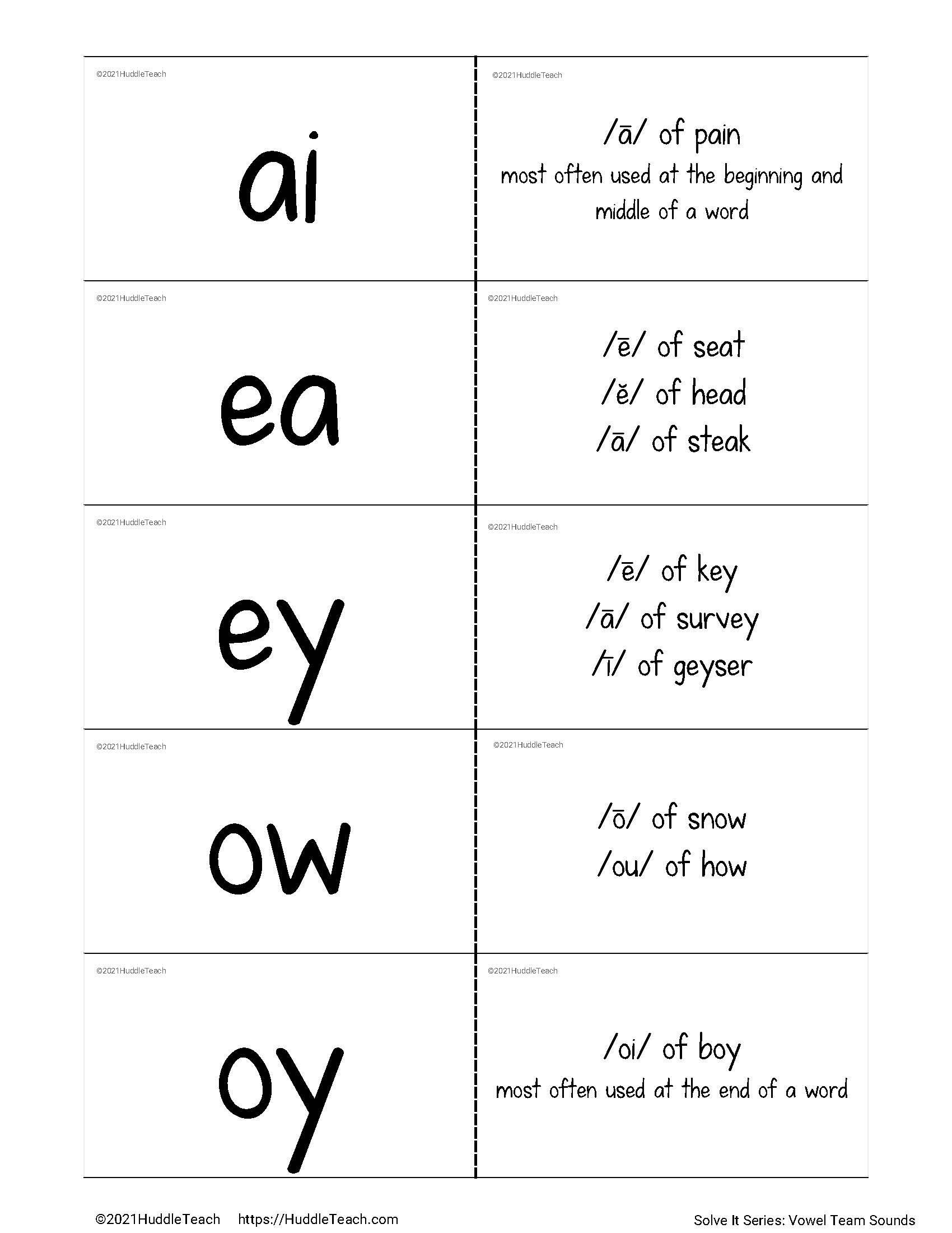 Vowel Team Syllables Solve It Series Classful