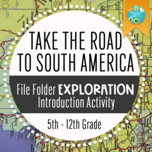 Geography; Taking The Road To South America Introduction File Folder Activity's featured image
