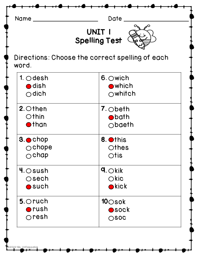3rd and 4th Grade HD Word Multiple Choice Spelling Tests Used with ...