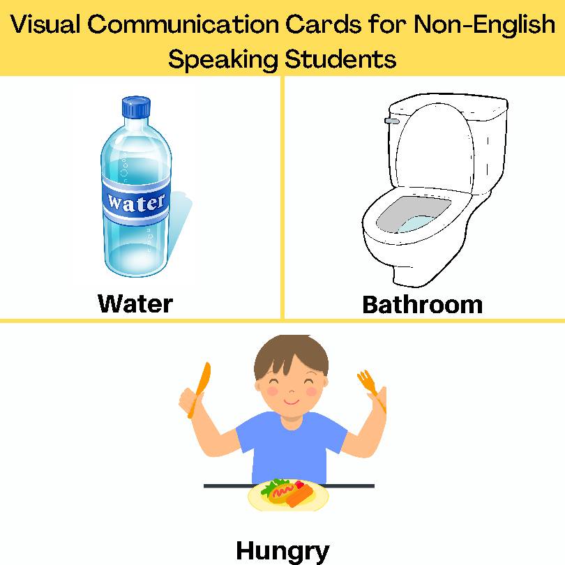 Visual Communication Cards for Non-English Speaking Students