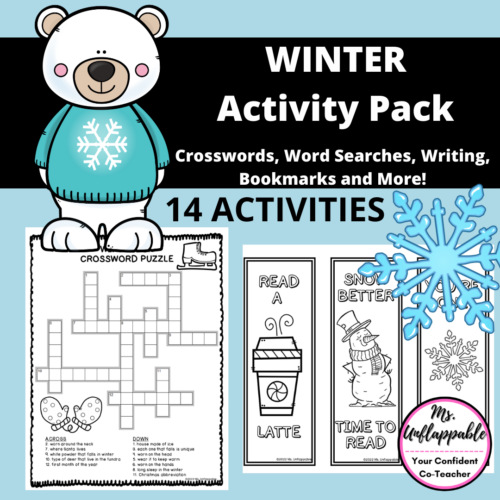 Winter Activities| Word Searches| Crosswords| Writing| Puzzles's featured image
