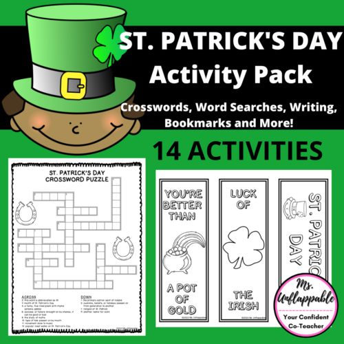 St. Patrick's Day Activities| Word Searches| Crosswords| Puzzles| Bookmarks| Writing's featured image