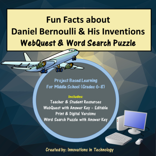 Daniel Bernoulli - WebQuest & Word Search Puzzle's featured image
