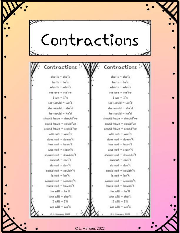 Contractions - Classful