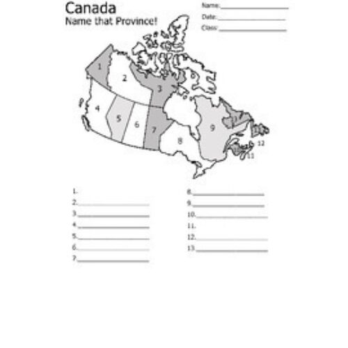 Geography and Canadian History, Canada Provinces and Territories Map ...
