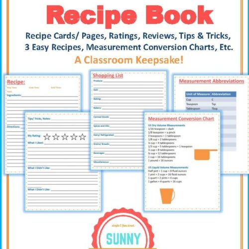 Create Your Own Class Recipe Book (Recipe Cards, Measurement Charts, Recipes)'s featured image
