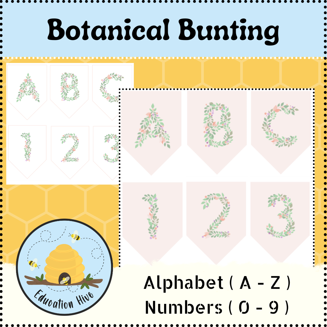 Botanical Alphabet Bunting - Posters