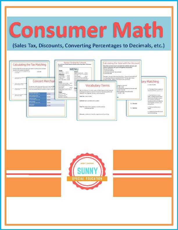 Consumer Math #101 (Percentages, Discounts, Sales Tax, etc)