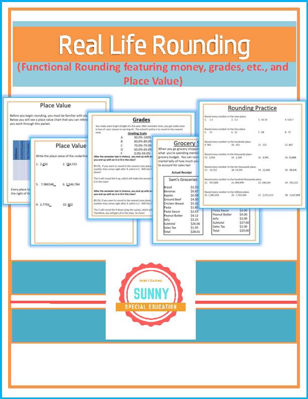 Real Life Rounding, Functional Rounding and Place Value