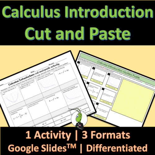 Introduction to Calculus Cut and Paste Activity | Mystery Picture | Digital's featured image
