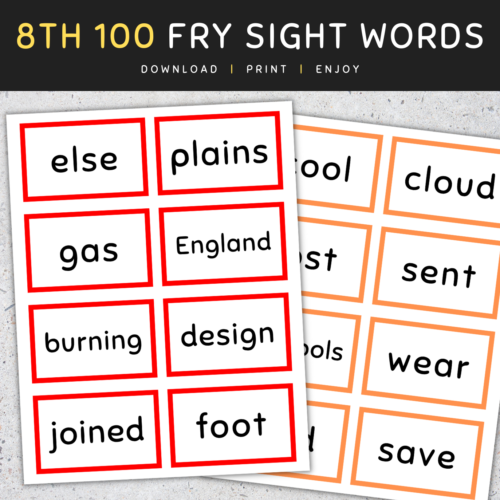 800 Fry Sight Words