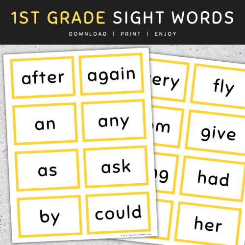 Sight Words Flashcards: 1st Grade Sight Words's featured image