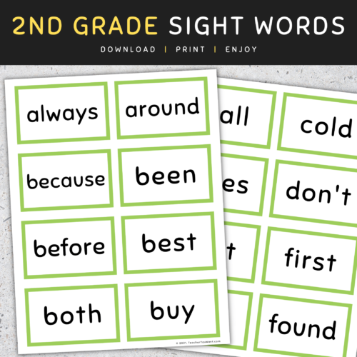 Sight Words Flashcards: 2nd Grade Sight Words's featured image