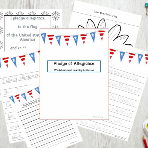 Printable Pledge of Allegiance Activities and Worksheets's featured image