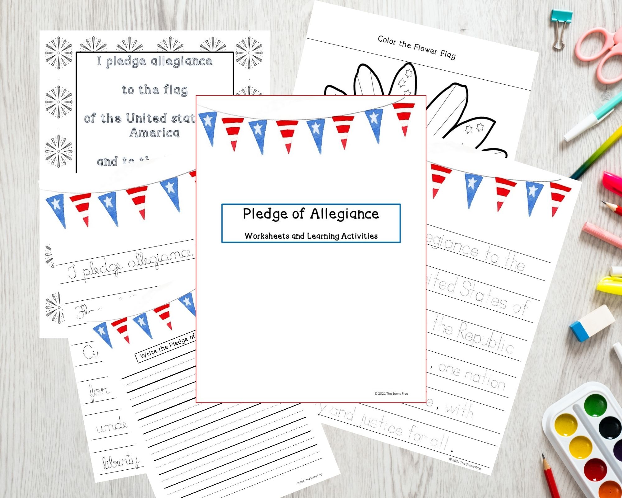 Printable Pledge of Allegiance Activities and Worksheets