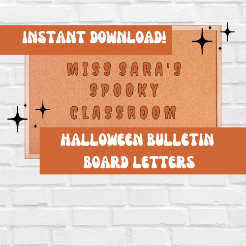 Retro Halloween Bulletin Board Letters Download | Digital Instant Download | Die Cut Letters Spooky Printable Teacher Classroom Print Wall Letter Retro Boho's featured image