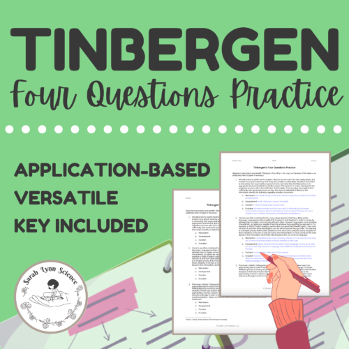 Tinbergen's Four Questions Worksheet's featured image