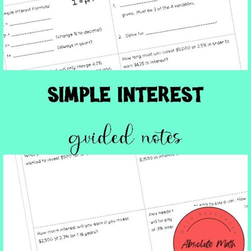 Simple Interest Guided Notes's featured image