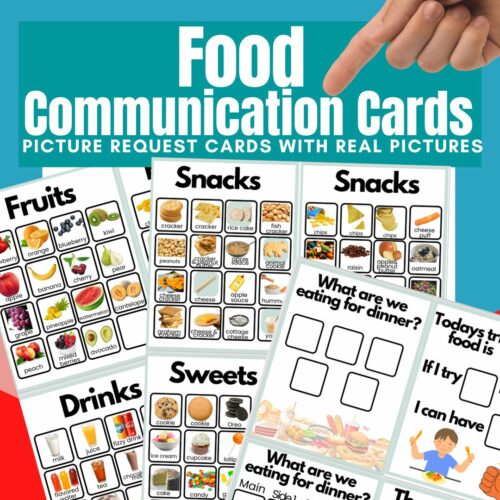 Food Picture Cards for Requesting Real Photos Non-verbal Communication Aid's featured image