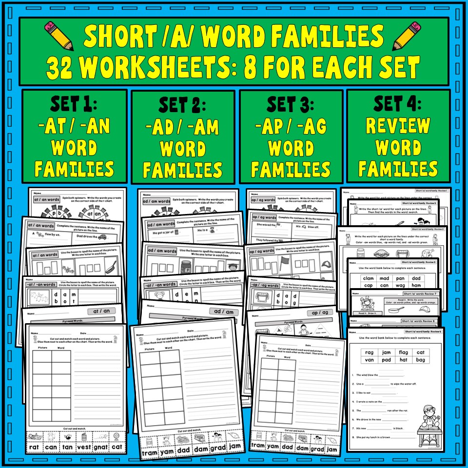 Short A Worksheets and Foldables - Classful